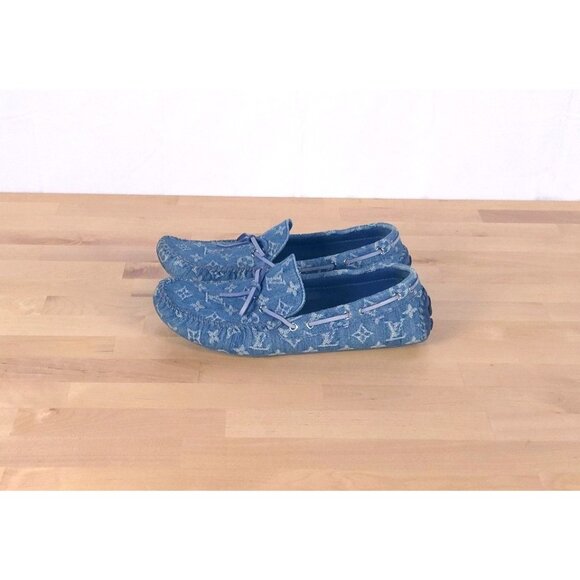 Louis Vuitton Blue Denim Monogram Men\'s Arizona Moccasins US 10.5 main image 15